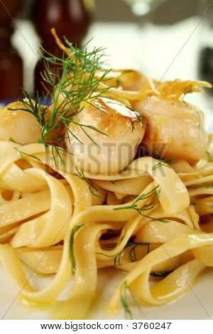 Fettucini z przegrzebki