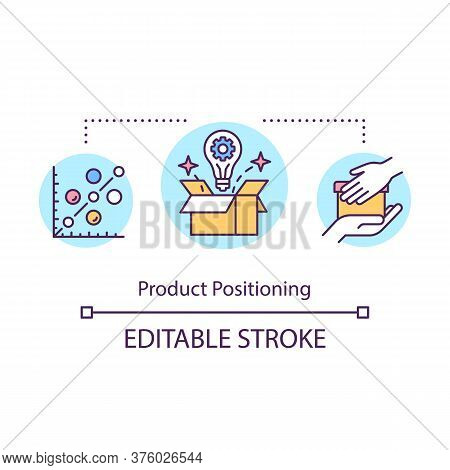 Product Positioning Concept Icon. Merchandise Launch. Sales And Trade. Business Promotion. Product M