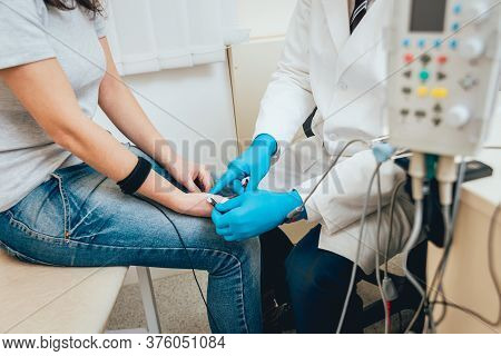 Reception At The Doctor-neuropathologist. Medical Examination In Hospital