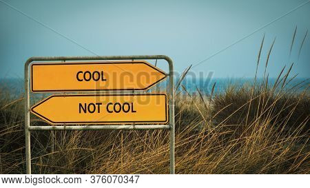 Street Sign The Direction Way To Cool Versus Uncool