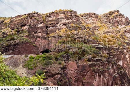 Gorges De Daluis Or Chocolate Canyon As It Is Called By Locals Because Of The Rocks Color Formed By 