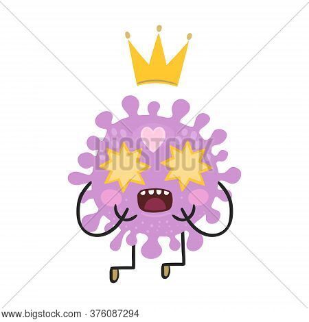 Character Shaped Cell Of A Virus With Faces