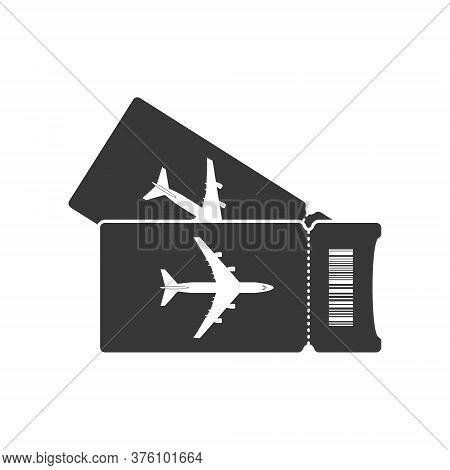 Plane Ticket. Simple Vector Icon Isolated On A White Background For Websites And Apps