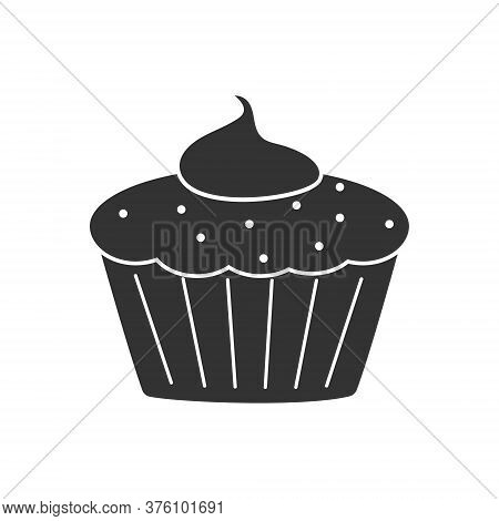 Muffin Icon. Simple Vector Illustration For Websites And Apps, Isolated On A White Background