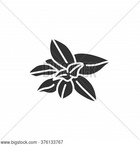 Fresh Mint Leaves Black Glyph Icon. Healthy, Organic Food. Herb Leaves. Cooking Ingredient.