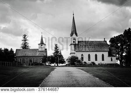 Nerstrand, Mn/usa - July 11, 2020. Valley Grove Lutheran Church.