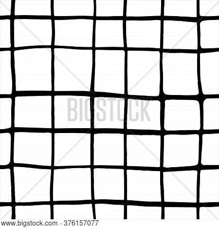 Hand-drawn Pattern Background With Black And White Sell. Hand-drawn Seamless Pattern. Vector Isolate