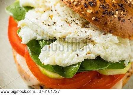 Homemade Healthy Eggwhite Bagel Sandwich