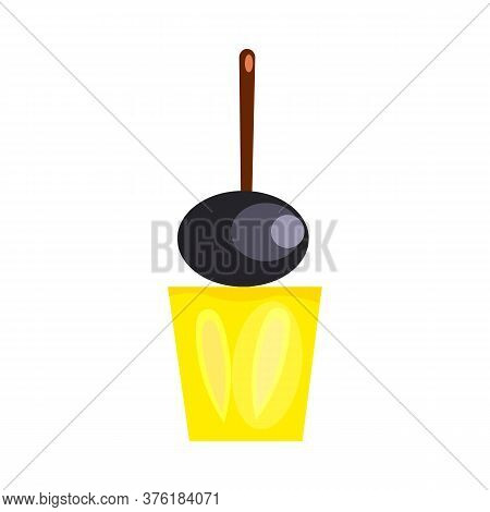 Pineapple Skewer. Olive, Pineapple Piece, Snack, Skewer. Illustration Can Be Used For Topics Like Co