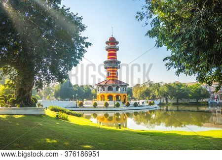 Tower Withun Thasana Or The Sage Lookout In Bang Pa-in Royal Palace Or The Summer Palace In Ayutthay