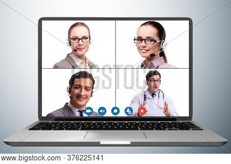 Concept of virtual collaboration through videoconferencing