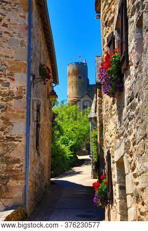 medieval french touristic village- Najac