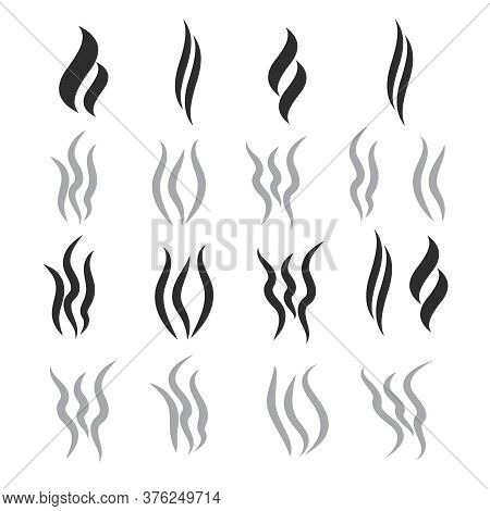 Hot Steam Vector Shapes. Smoking Vector Icon