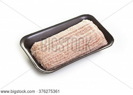 Forcemeat isolated on a white background in a package.