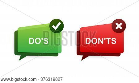 Do S And Don Ts Like Thumbs Up Or Down. Flat Simple Thumb Up Symbol Minimal Round Logotype Element S