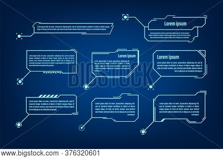 Hud Futuristic Style Callout Titles. Futuristic Callout Bar Labels. Vector Stock Illustration