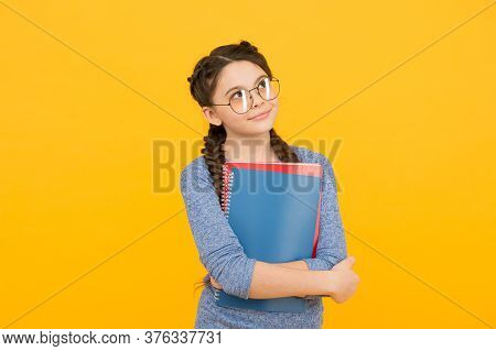 Courses For Gifted Children. School Is Cool. Private Schooling. Cute Smiling Schoolgirl. Girl Little