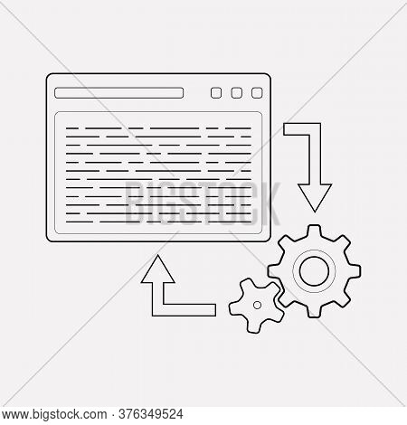 Back-end Development Icon Line Element. Illustration Of Back-end Development Icon Line Isolated On C