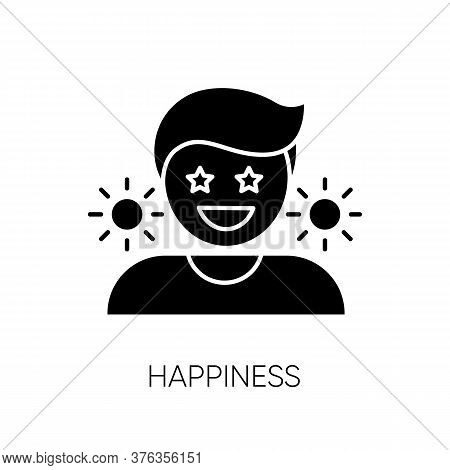 Happiness Black Glyph Icon