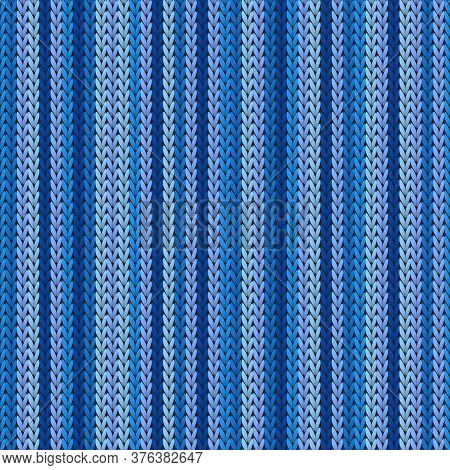 Macro Vertical Stripes Knitting Texture Geometric Seamless Pattern. Carpet Hosiery Textile Print. Cl