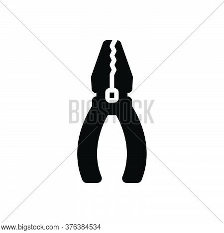 Black Solid Icon For Pliers-cutting Pliers Cutting Equipment Tool Cut Repair Cable