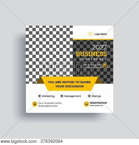 Business Conference Social Media Post Square Flyer Template