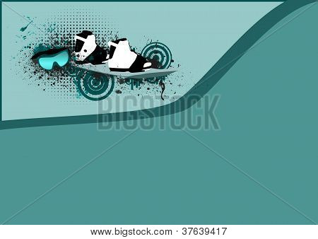 Snowboard pozadí