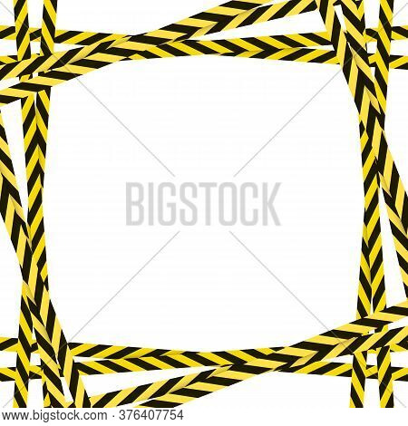 Vector Attention Frame Template, Yellow And Black Colorful Lines, Square Frame Template, Danger Sign