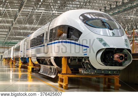 Production Hall Of Crrc Changchun Railway Vehicles In Changchun, China