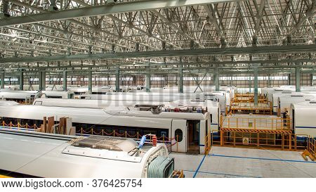 Production Hall Of Crrc Changchun Railway Vehicles In Changchun, China