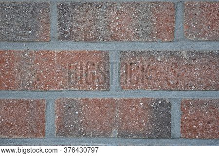Close Up Of Prefab Building Blocks Colored Dark Orange To Red