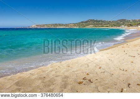Landscape In Algajola Beach In Corsica, France