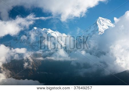 pohled z pohledu Poon Hill na Annapurna Hymal