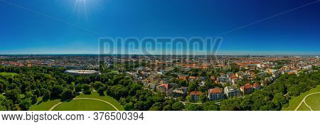 Munich From Above From The View Of The Englischer Garten.