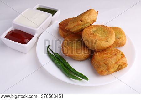 Fried Potato Patty Also Known As Batata Vada