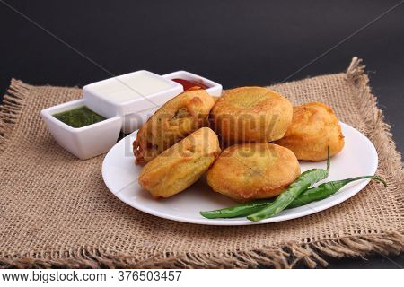 Fried Potato Patty Also Known As Batata Vada