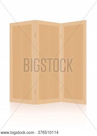 Wooden Room Divider, Folding Screen, Partition - Foldable, Mobile, Modern Three-part Interior Furnit