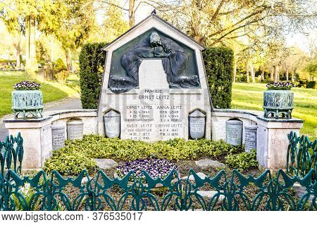 Germany, Wetzlar 2020-04-13: Family Grave Of The Ernst Leitz Family In Wetzlar In The Old Cemetery