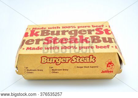 Quezon City, Ph - July 8 - Jollibee Burger Steak On July 8, 2020 In Quezon City, Philippines.