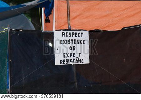 Vancouver,canada - June 26,2020: View Of Sign 