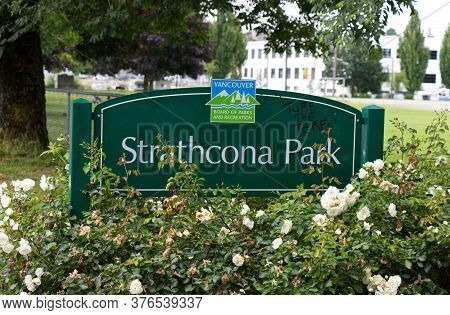 Vancouver,canada - July 4,2020: View Of Sign 