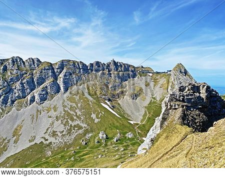 Alpine Peaks Of Oberhaupt And Esel In The Swiss Mountain Range Of Pilatus And In The Emmental Alps, 