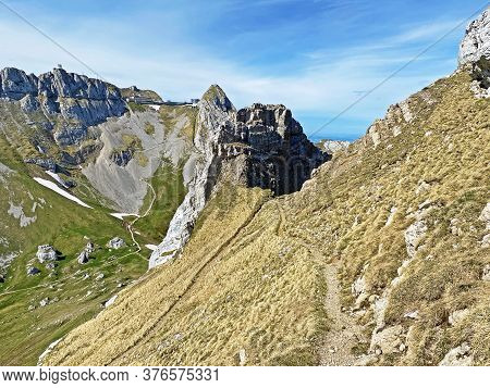 Alpine Peaks Of Oberhaupt And Esel In The Swiss Mountain Range Of Pilatus And In The Emmental Alps, 