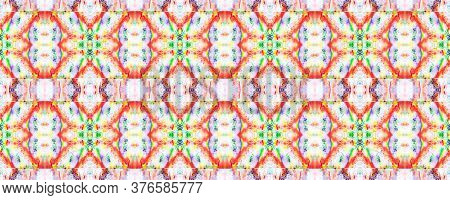 Beige, Blue And Red Terrazzo Seamless Pattern. Rock Illustration Texture. Abstract Stone Floor. Gran