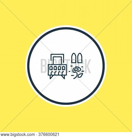 Vector Illustration Of Juliets Balcony Icon Line. Beautiful World Landmarks Element Also Can Be Used