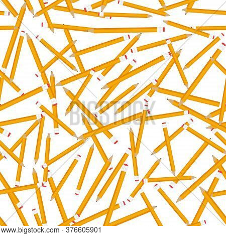 Illustration Yellow 2b Pencil Background That Is Repeat On White 3d Illustration