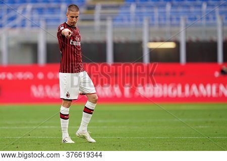 Milano, (italy). 15th July 2020. Italian Serie A. Ac Milan Vs Parma Calcio . Andrea Conti  Of Ac Mil