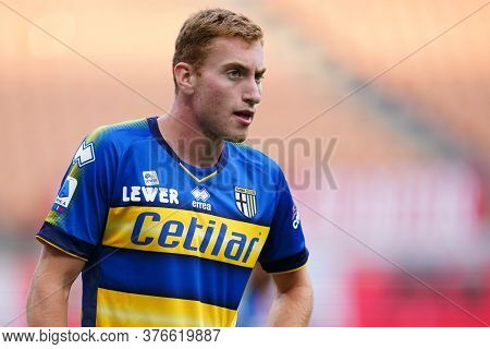 Milano, (italy). 15th July 2020. Italian Serie A. Ac Milan Vs Parma Calcio . Dejan Kulusevski Of Par