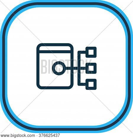 Illustration Of Sitemap Icon Line. Beautiful Advertising Element Also Can Be Used As Site Structure 