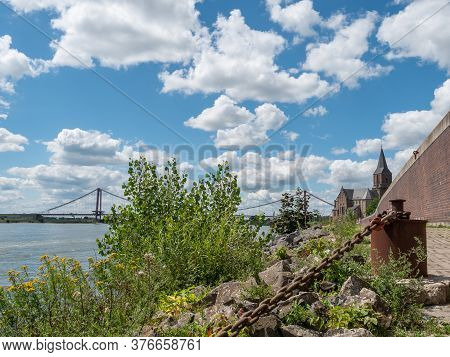 the city of emmerich at the river rhine